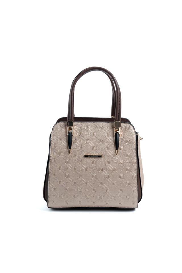 Silver & Polo SP1136 Kadın El Çantası Logolu Nut-Kahve