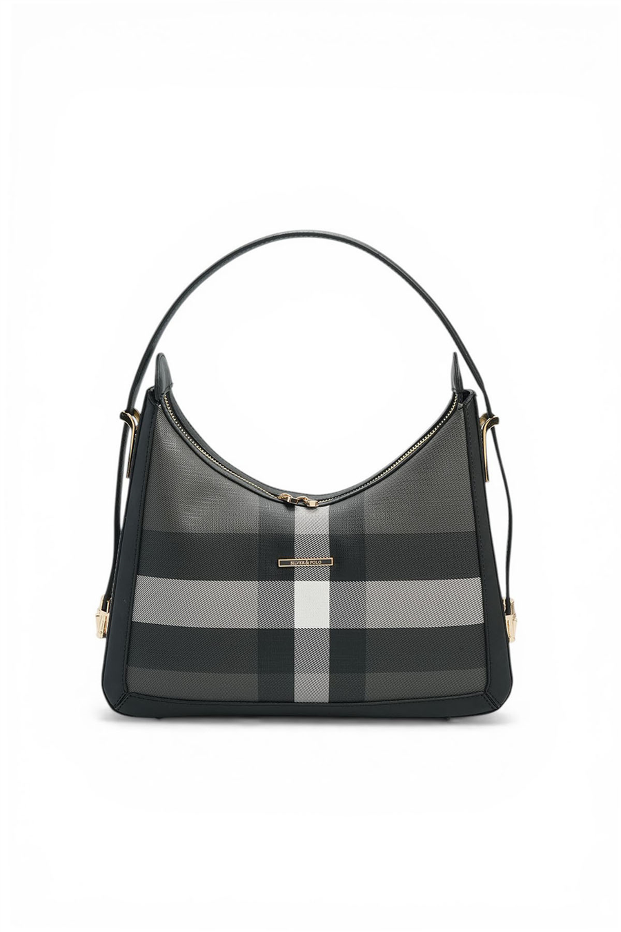 Silver & Polo SP1187 Kadın Omuz Çantası Ekose Siyah-Siyah