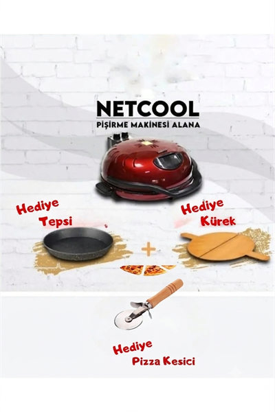 Bordo Ekmek Pişirme Makinesi (Kesici - Kürek - Tepsi Hediye)