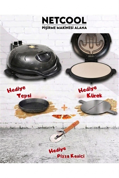 Ekmek Pişirme Makinesi (Kesici - Kürek - Tepsi Hediyeli - TAŞ FIRIN TABANLI)