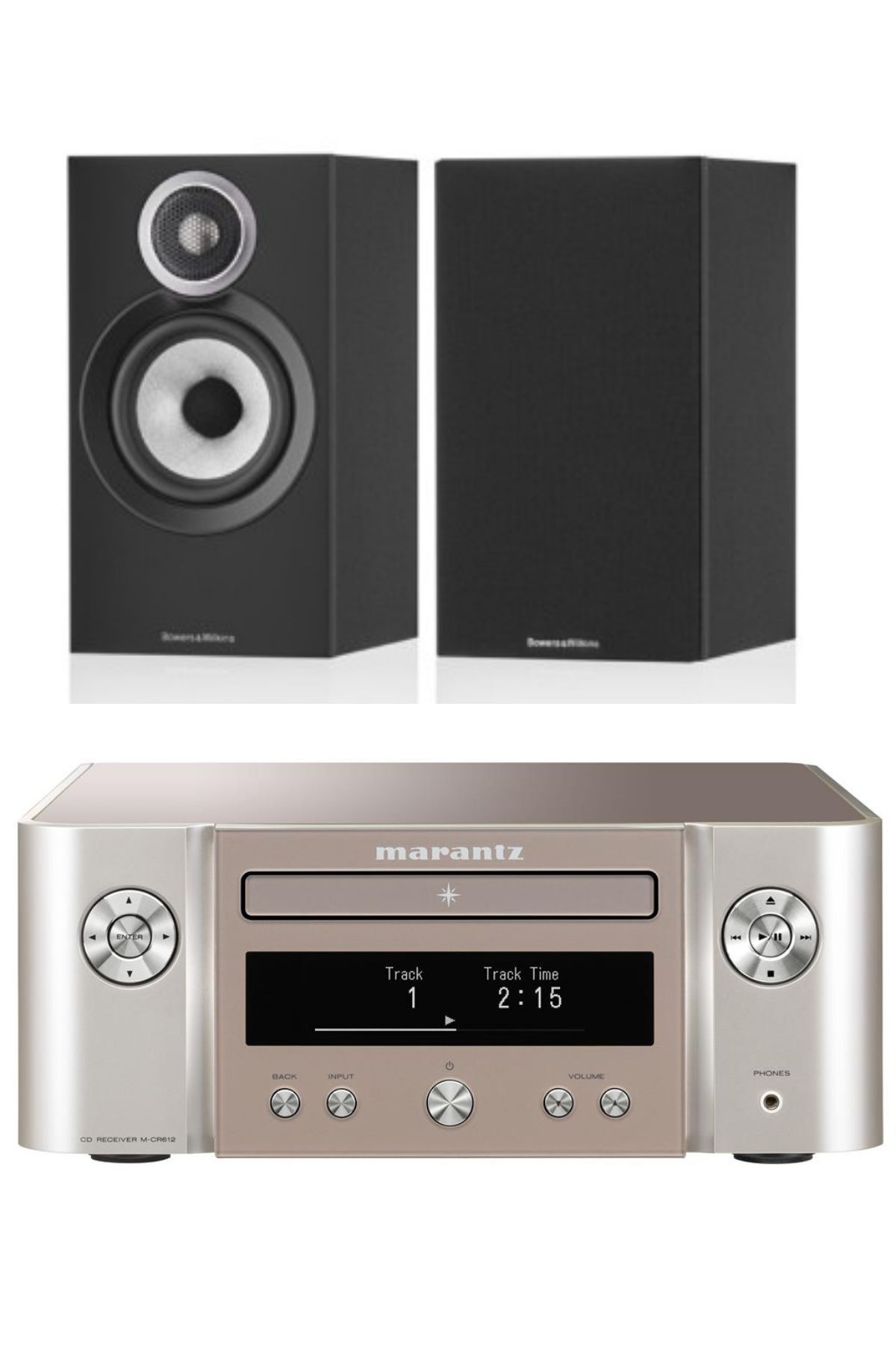 Bowers & Wilkins 607 S3 Siyah | Marantz M-CR612 Gümüş Paket Sistem