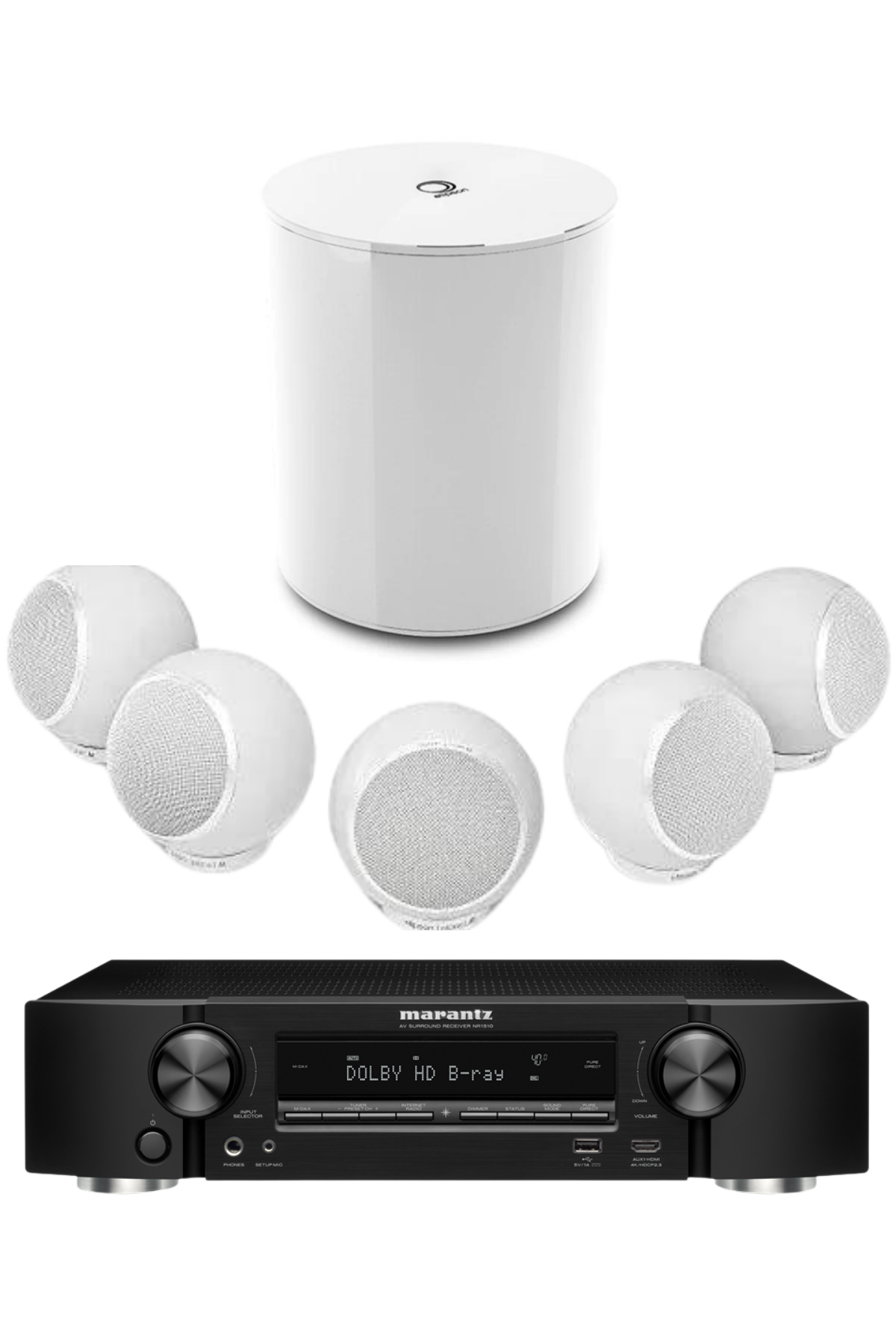 Marantz NR1510 | Elipson Planet M Mercury Ice 5.1 Sinema Paket Sistem
