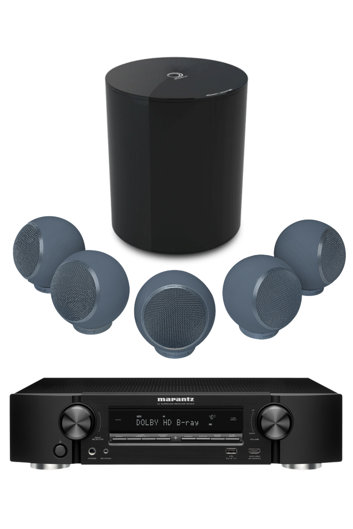 Marantz NR1510 | Elipson Planet M Saturn Dust 5.1 Sinema Paket Sistem