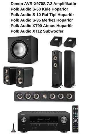 Denon AVR-X970S|Polk Audio S-50|S-10|S-35|XT90|XT12 Sinema Sistemi