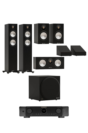 Monitor Audio Bronze Atmos 5.1 Sistem Marantz Cinema 70s Siyah