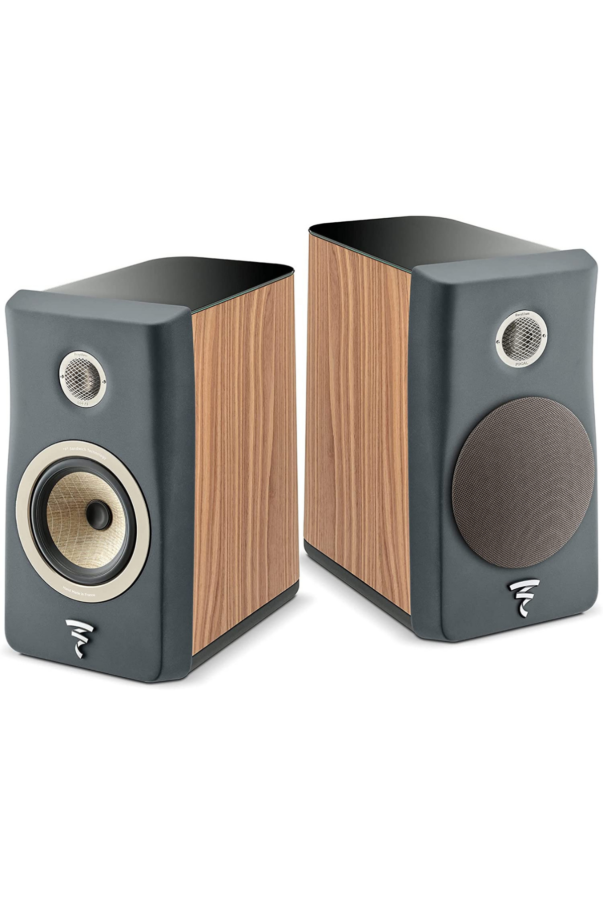 Focal Kanta No1 Hi-Fi Raf Tipi Hoparlör Walnut Mat - Dark Grey Mat