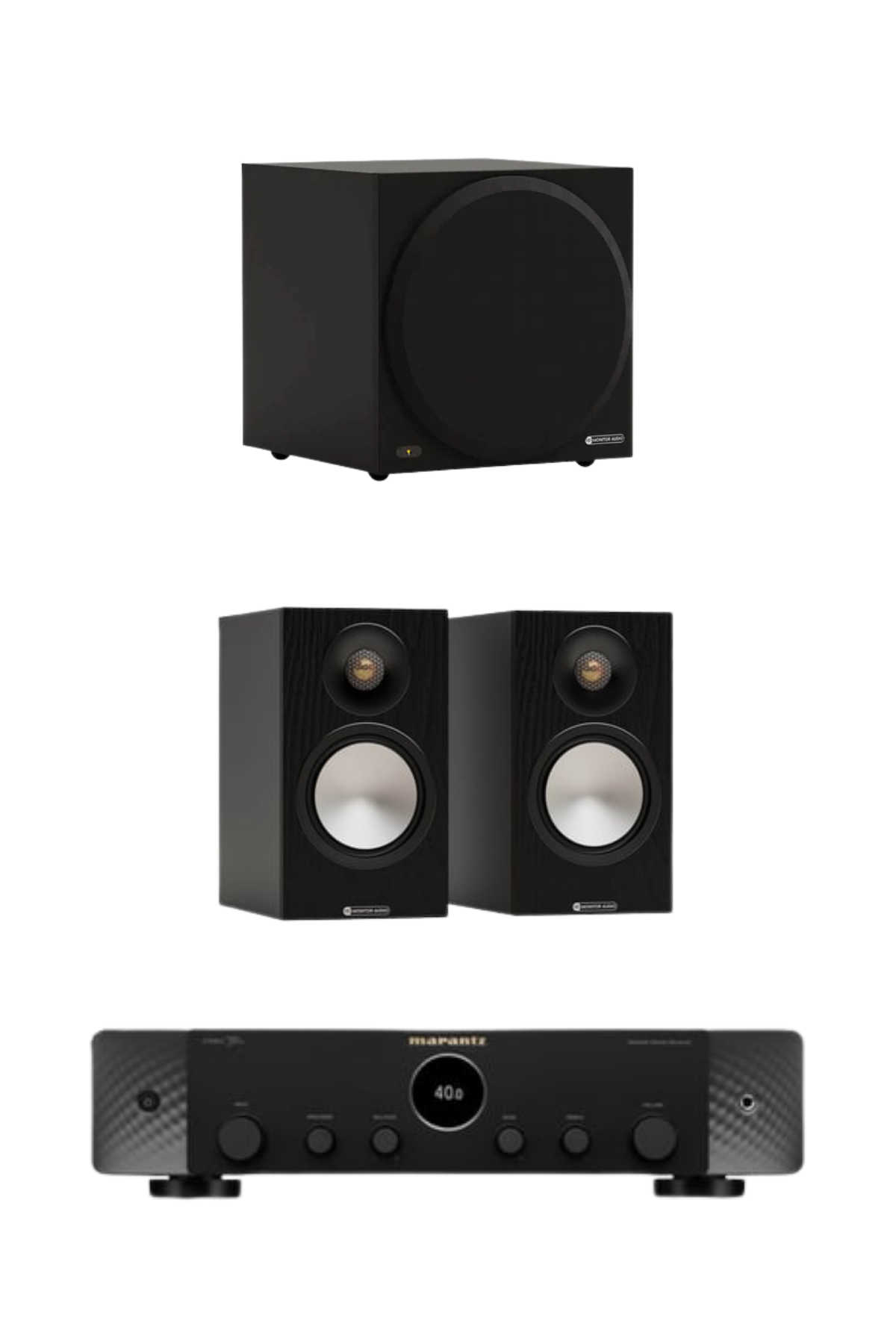 Monitor Audio Bronze 2.1 Sistem Marantz Stereo 70s Siyah