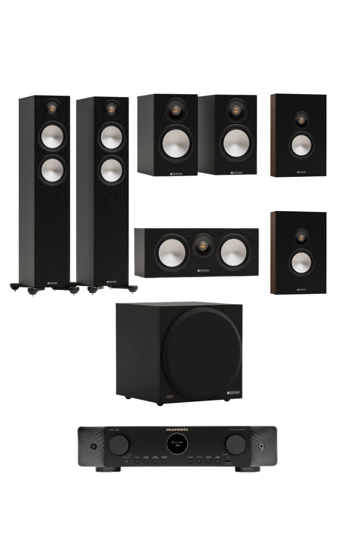 Monitor Audio Bronze 5.1 Sistem Marantz Cinema 70s Siyah