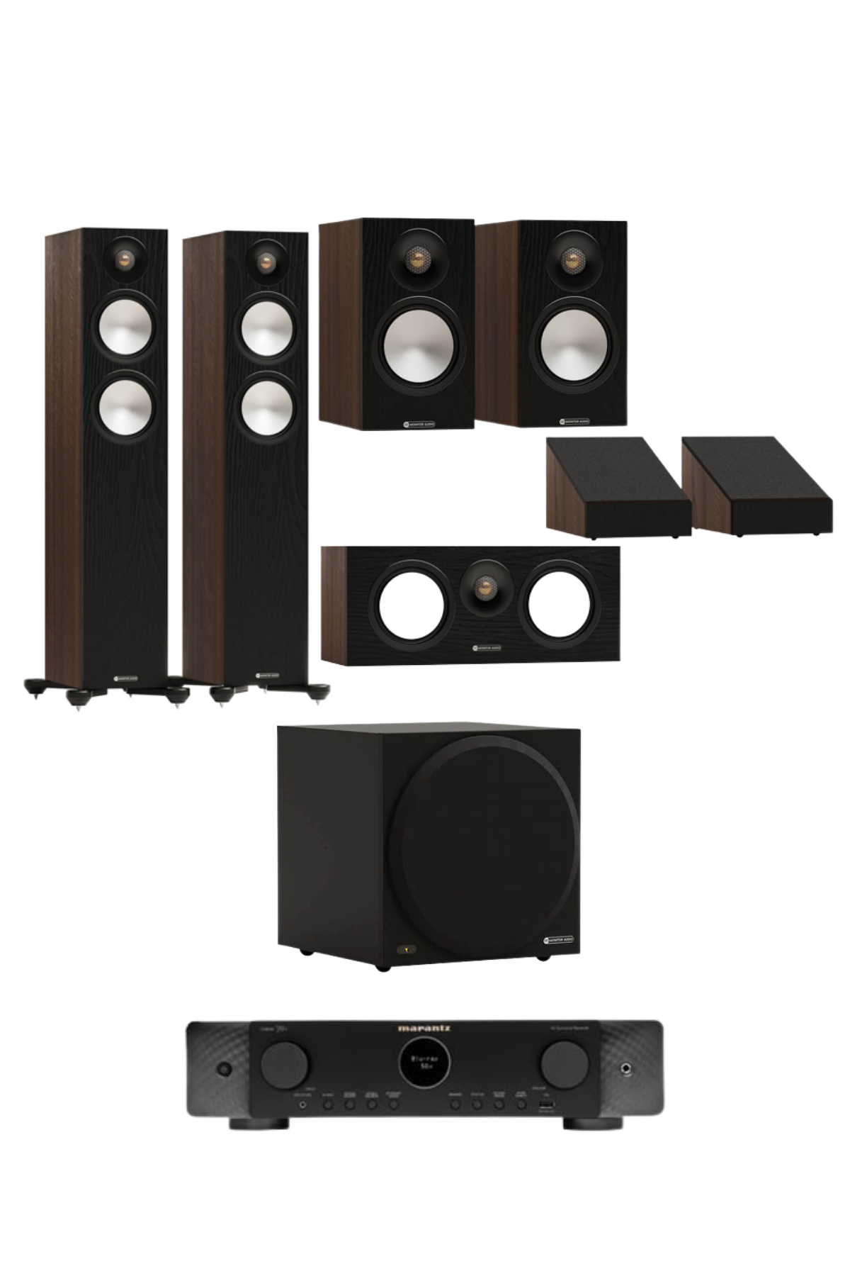 Monitor Audio Bronze Atmos 5.1 Sistem Marantz Cinema 70s Ceviz