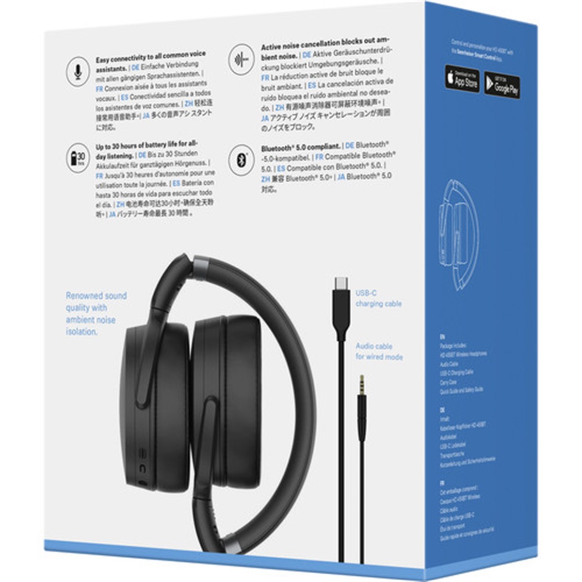 Sennheiser HD 450 BT ANC Siyah Kulak Üstü Bluetooth Kulaklık