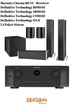 Definitive BP9040 | SR9040 | CS9040 | DN8 | Marantz Cinema 60 5.1 Hi-fi Sistem