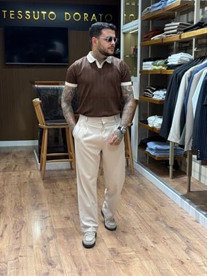  Zarif Classic Luxury Kahverengi Takım ALT-ÜST