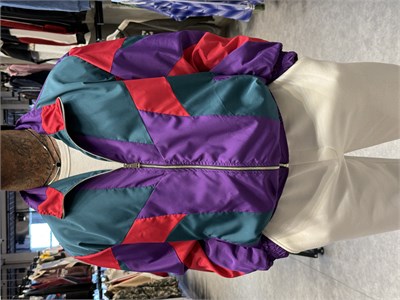 80ler Model Erkek Oversize Retro Renk Bloklu Fermuarlı Paraşüt Ceket – Ön Sipariş