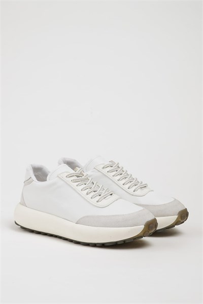 Alvin Model İthal Taban Kombinasyonlu Deri Sneaker Ayakkabı - BEYAZ