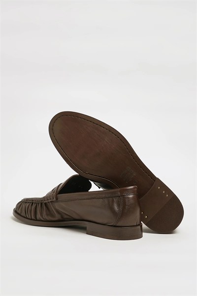 Amory Model Hakiki Natural Deri Neolitik Taban Loafer Ayakkabı