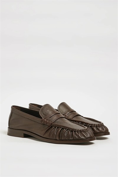 Amory Model Hakiki Natural Deri Neolitik Taban Loafer Ayakkabı