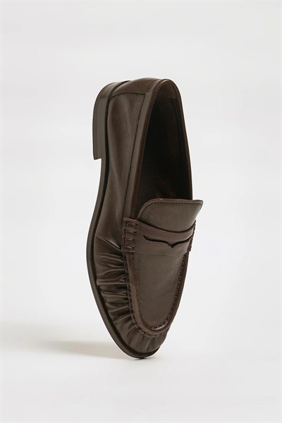 Amory Model Hakiki Natural Deri Neolitik Taban Loafer Ayakkabı