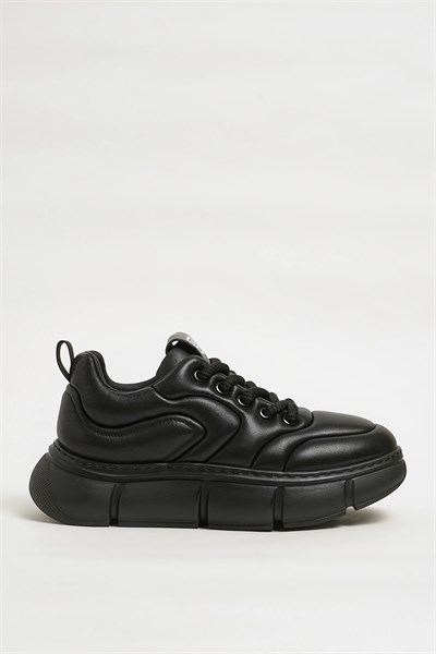 Anderson Model Hakiki Natural Deri İthal Taban Sneaker Ayakkabı - SİYAH