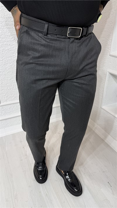 Antrasit Slim Fit Klasik Kumaş Pantolon