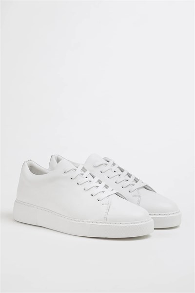 Arean Model Eva Taban Hakiki Deri Sneaker Ayakkabı - BEYAZ