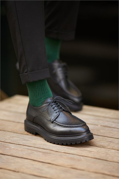 Arthur Model Hakiki Floater Deri Eva Casual Ayakkabı - SİYAH