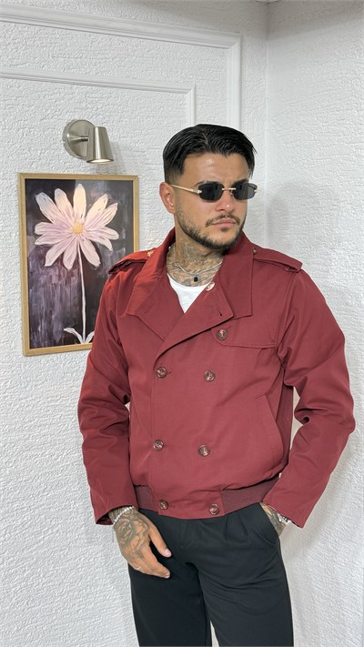 BORDO BELBOY DÜĞMELİ TRENÇKOT