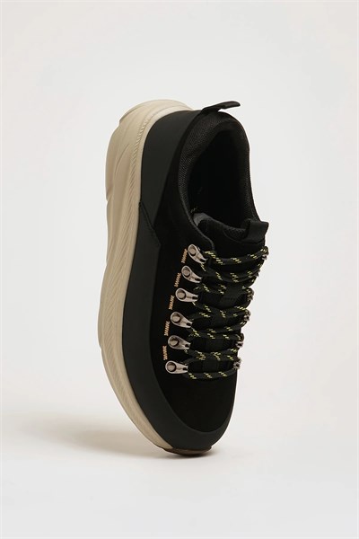 Dastin Model Hakiki Kombinasyonlu Deri İthal Taban Sneaker Ayakkabı - SİYAH