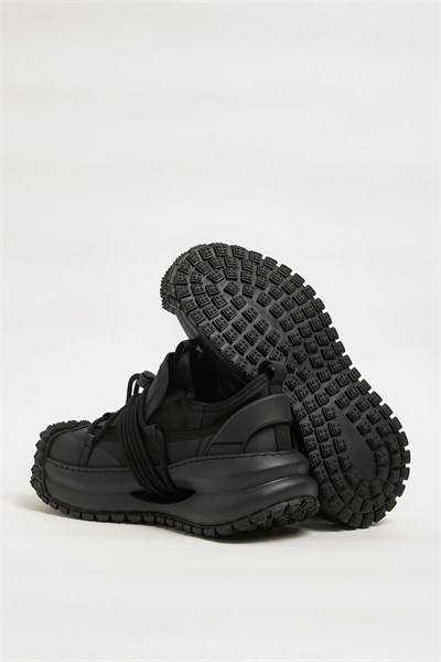 Edison Model Hakiki Natural Deri İthal Taban Sneaker Ayakkabı - SİYAH