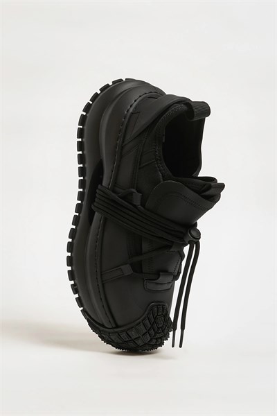 Edison Model Hakiki Natural Deri İthal Taban Sneaker Ayakkabı - SİYAH