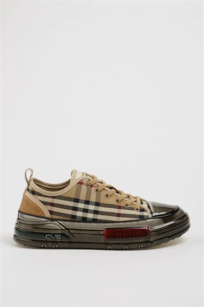 Ekose Model Özel Jel Taban Sneaker Ayakkabı - BEJ