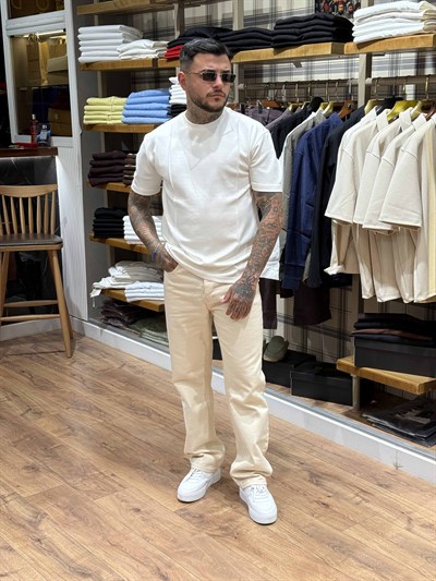 Ekru Regular Fit Tişört