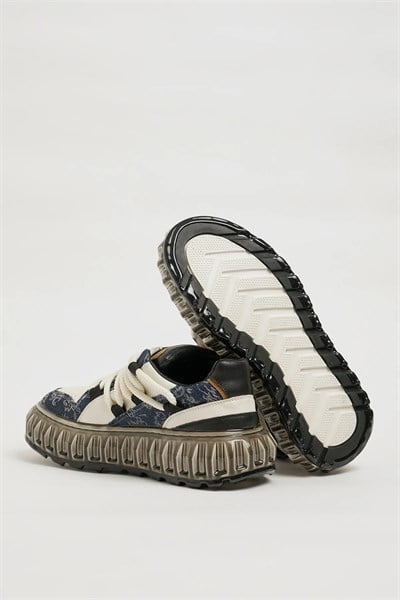 Hernan Model İthal Taban Kombinasyonlu Deri Sneaker Ayakkabı - MULTİ COLOR