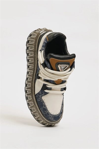 Hernan Model İthal Taban Kombinasyonlu Deri Sneaker Ayakkabı - MULTİ COLOR