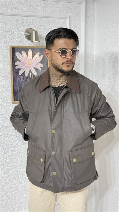 Hudson Koyu Kahve Yakalı Kahve Ceket