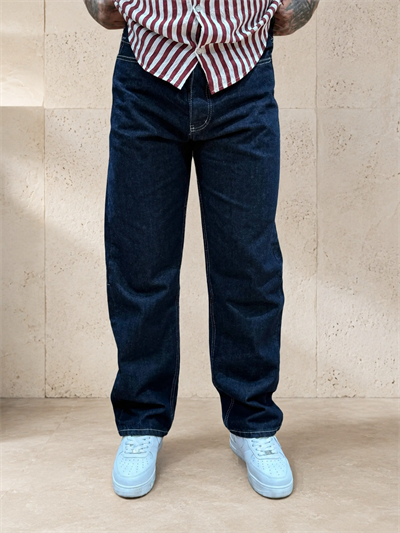 Koyu Lacivert Baggy Jean Pantolon