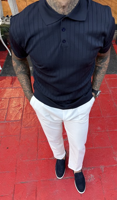 Luxury Lacivert Polo Yaka