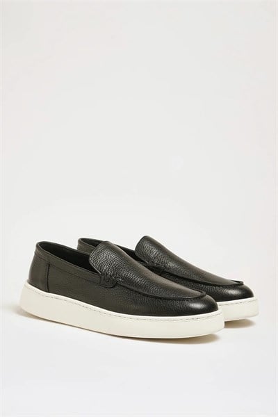 Mane V2 Model Hakiki Floater Deri Eva Taban Loafer Ayakkabı - SİYAH