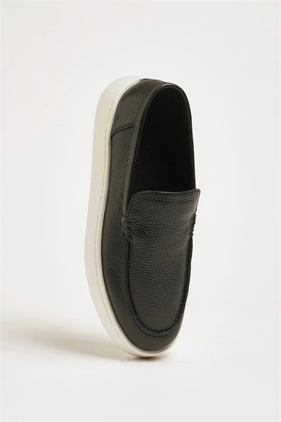 Mane V2 Model Hakiki Floater Deri Eva Taban Loafer Ayakkabı - SİYAH