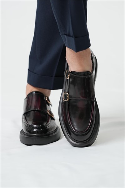 Manfredi Model Natural Deri Casual Ayakkabı - BORDO