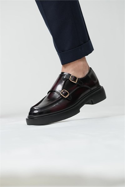 Manfredi Model Natural Deri Casual Ayakkabı - BORDO