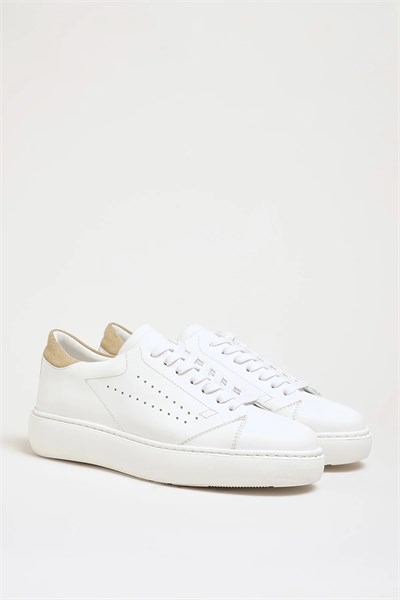 Marisa Model Hakiki Natural Deri Eva Taban Sneaker Ayakkabı - BEYAZ