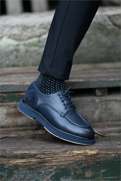 Mathew Model İthal Taban Floater Deri Casual Ayakkabı - LACİVERT