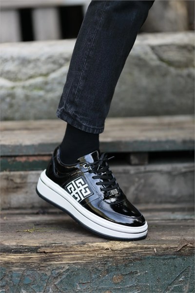 Matias Model İthal Taban Hakiki Deri Sneaker Ayakkabı - SİYAH