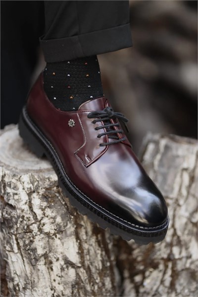 Owen Model Hakiki Açma Deri Sarma Taban Casual Ayakkabı - BORDO