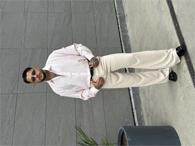 ÖZEL TASARIM DESENLİ GÖMLEK VE ESPANYOL PAÇA PANTALON ALT ÜST TAKIM
