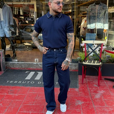 POLO YAKA TİŞÖRT LACİVERT