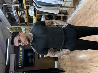 Prestige Henley Tişört - Siyah