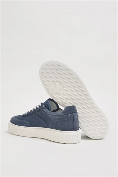 Ramus Model Kombinasyonlu Deri Eva Taban Sneaker Ayakkabı - MAVİ