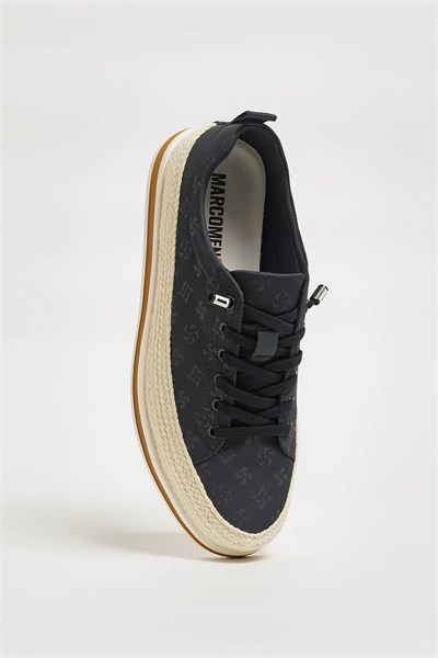 Sammy Model Hakiki Örme Triko Hasır İthal Taban Sneaker Ayakkabı - LACİVERT