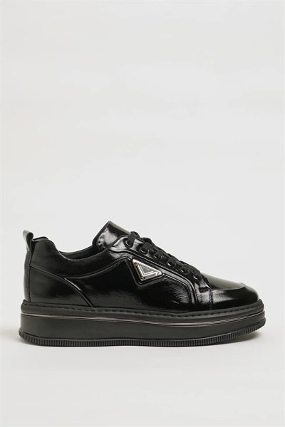 Samuel Model İthal Taban Hakiki Deri Sneaker Ayakkabı - SİYAH